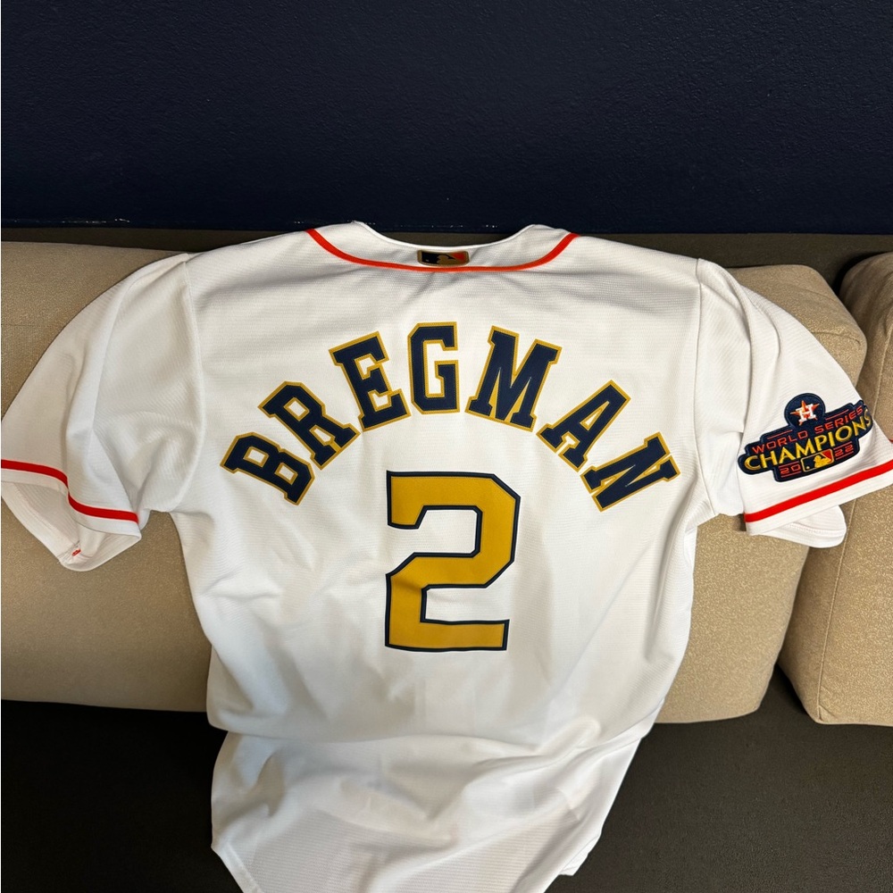Nike MLB Houston Astros Alex Bregman Jersey 2022 World  Series Champion